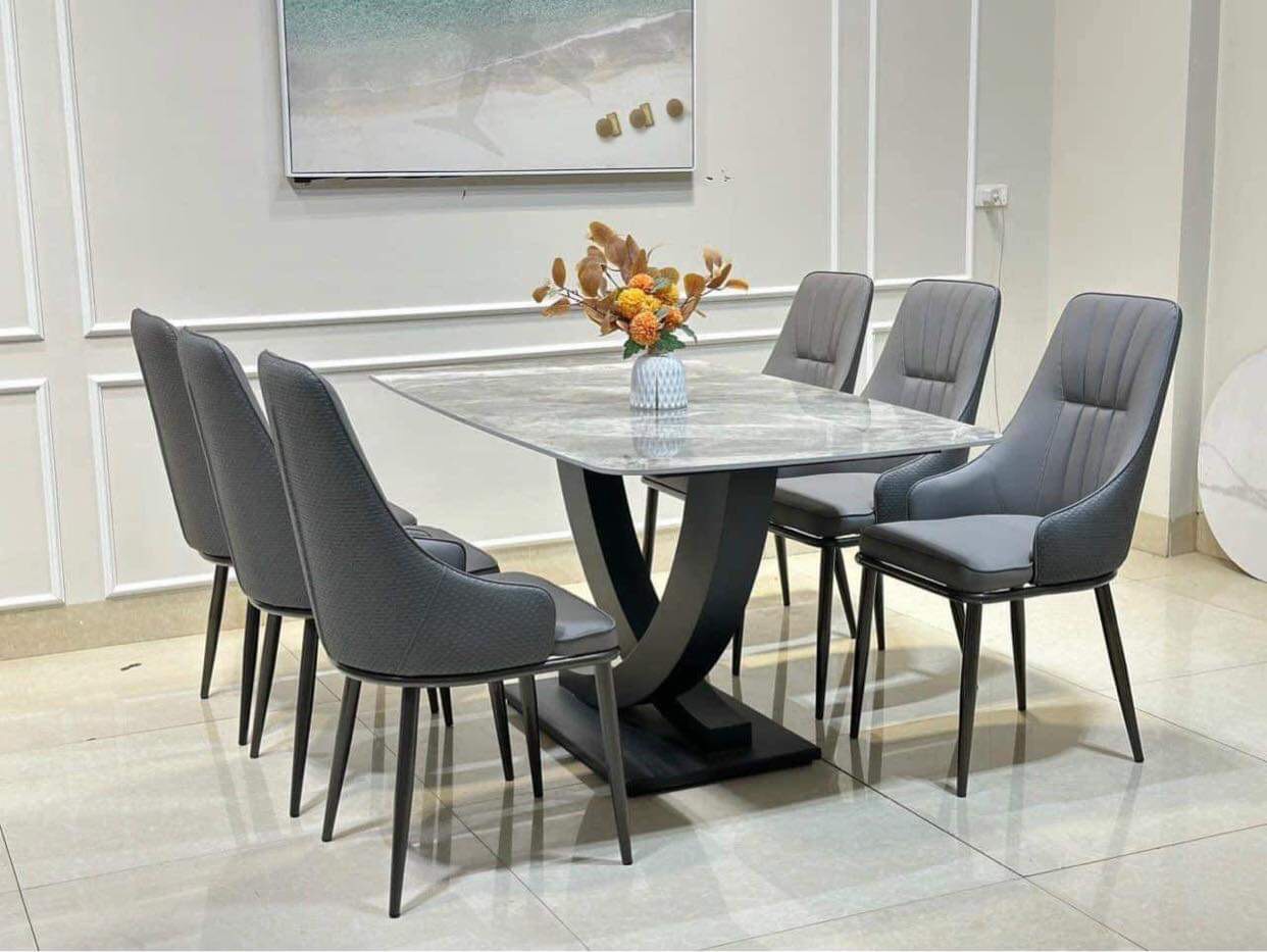 Bộ bàn ghế ăn 6 ghế bàn 80 x 1m6